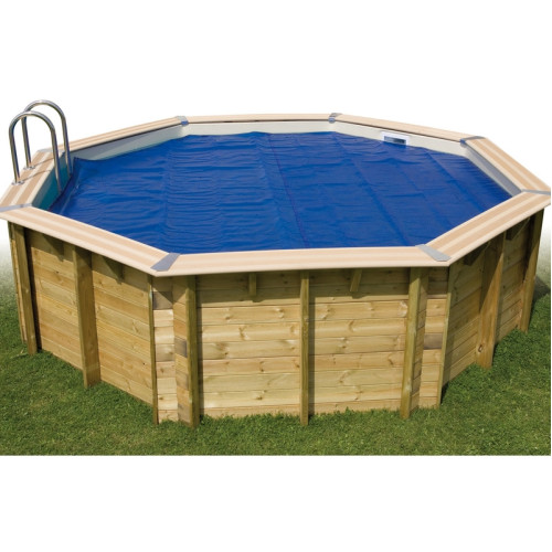 Bâche à bulles piscine bois